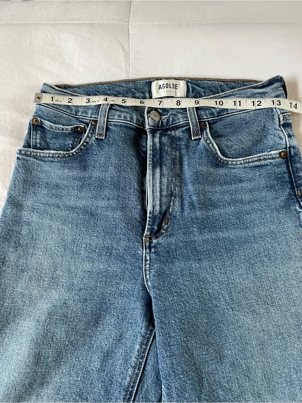 AGOLDE + NET SUSTAIN Rowen Mid-Rise Straight-Leg Jeans A9060-1413 Size 26